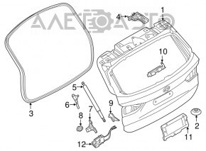 Amortizor hayon dreapta BMW X1 F48 16-22 electric, pentru tractiune electrica nou original OEM