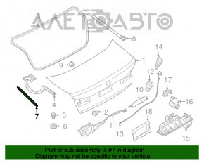 Deschidere capac portbagaj stânga BMW 5 G30 17-23