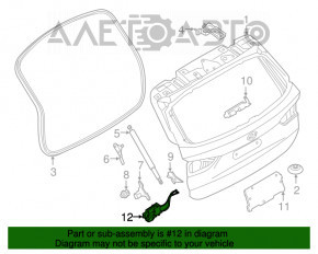 Acționare electromecanică a încuietorii portbagajului pentru BMW X1 F48 16-22