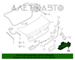 Кнопка открытия крышки багажника BMW 5 G30 17-23 под камеру новый OEM оригинал