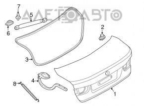 Bara de protecție a capacului portbagajului dreapta BMW 7 G11 G12 16-22