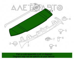 Spoilerul portbagajului pentru BMW X3 G01 18-21, complet asamblat.