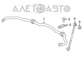 Stabilizatorul frontal pentru Honda CRV 17-22 AWD 23mm