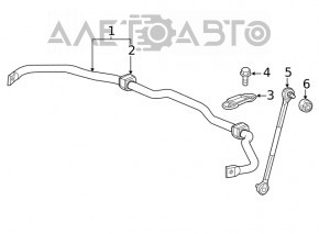 Stabilizatorul frontal Honda Clarity 18-21 SUA