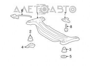 Suport central pentru tăcere Lexus RX330 RX350 RX400H 04-09 FWD