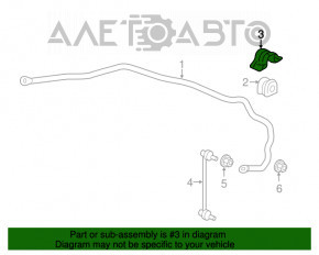 Скоба крепления переднего стабилизатора левая Honda HR-V 16-22