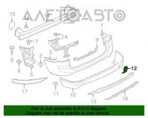 Capacul carligului de tractare pentru bara spate a BMW X1 F48 16-22