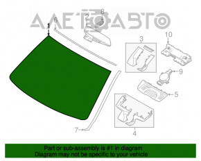 Geam parbriz BMW X3 G01 18-21 cu senzor de ploaie și cameră nou OEM original