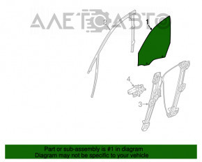 Стекло двери передней правой BMW X1 F48 16-22