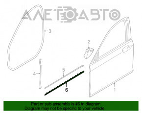 Garnitură ușă față dreapta jos BMW 7 G11 G12 16-22 crom