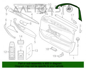 Cadru ușă interior față stânga BMW 5 G30 17-23