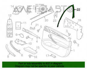 Cadru ușă față stânga interioară BMW X3 G01 18-21 negru