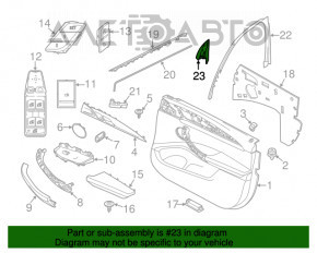 Capac oglindă laterală stânga față BMW X3 G01 18-21 cu difuzor Harman Kardon