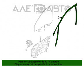 Уплотнитель стекла передний правый BMW 7 G11 G12 16-22