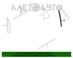 Capacul lateral al ușii din spate dreapta pentru BMW X5 E70 07-13, mediu