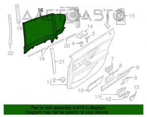 Perdeaua ușii din spate stânga a BMW 7 G12 16-22