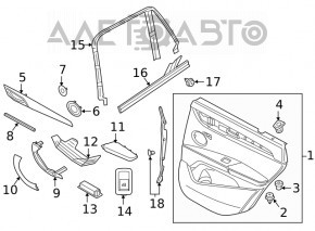 Garnitura ușii laterale din spate dreapta pentru BMW X1 F48 16-22