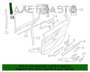 Накладка внутренней рамки двери задняя левая задняя BMW 7 G12 16-19