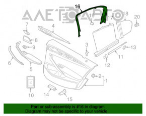 Panoul ușii din spate stânga pentru BMW 5 G30 17-23