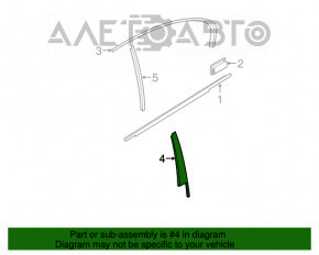 Panoul lateral spate stânga al ușii BMW 5 G30 17-23