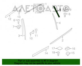 Capacul ușii laterale din spate dreapta BMW X3 G01 18-21, spate, mat