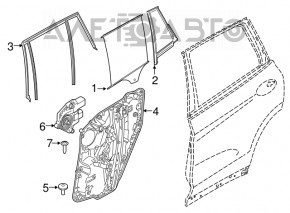 Garnitură de sticlă cu turnare spate stânga BMW X3 G01 18-21 crom nou original OEM