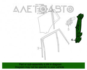 Geam electric cu motor spate stânga BMW X1 F48 16-22