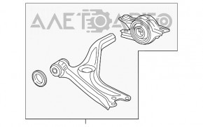 Рычаг нижний передний левый Honda Insight 19-22