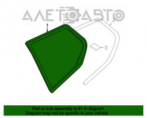 Geam lateral spate stânga opac BMW X3 G01 18-21 crom, tonifiere