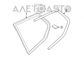 Geam lateral spate stânga opac BMW X3 G01 18-21 crom, tonifiere