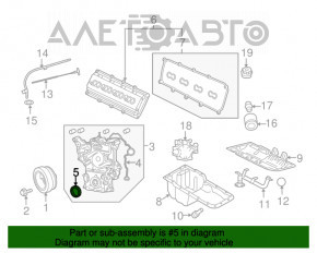 Capacul din spate al arborelui cu came Dodge Challenger 11- 3.6 ERB