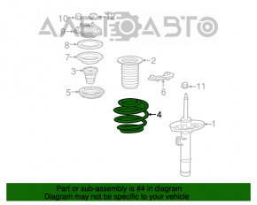 Пружина передняя правая Honda CRV 20-22 AWD