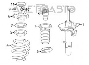 Arcul frontal dreapta Acura TLX 15- 3.5