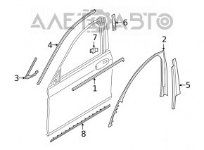 Рамка двери внутр передняя левая BMW 7 G11 G12 16-22