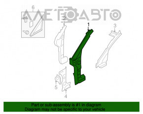 Partea din față dreapta a Subaru B10 Tribeca, de culoare grafit, cu gene.