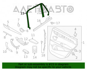 Рамка двери внутр задняя левая BMW X1 F48 16-22