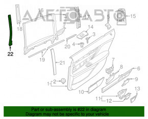 Накладка внутренней рамки двери задняя левая передняя BMW 7 G12 16-19