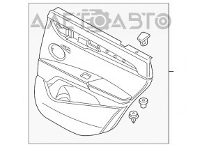 Обшивка двери карточка задняя правая BMW X1 F48 16-22 кожа бежевая с темно-серым oyster/gray