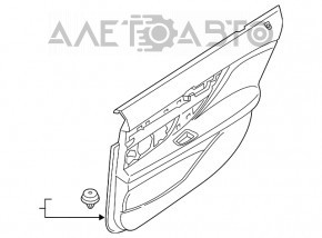 Обшивка двери карточка задняя левая BMW 7 G12 16-22 без шторки, кожа, беж