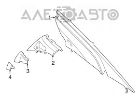 Capac spate dreapta pentru BMW 7 G12 16-22 bej.