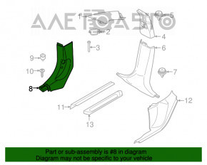 Capacul amortizorului frontal dreapta jos BMW X3 G01 18-21 negru