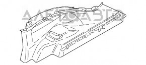 Capacul geamului din spate dreapta BMW X1 F48 16-22 negru