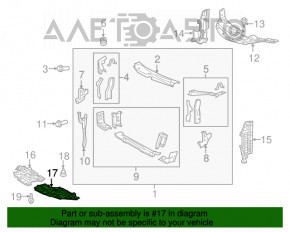 Protecția motorului stânga pentru Toyota Camry v55 15-17 SUA, nou, original OEM