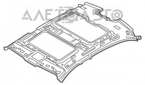 Обшивка потолка BMW 7 G12 16-19 под панораму, черная
