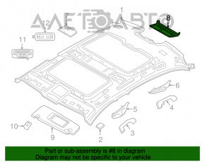 Capacul de stop al semnalului BMW 7 G11 G12 16-22 pe tavan, bej