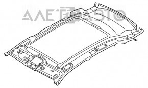 Acoperirea plafonului BMW X3 G01 18-21, neagră, sub panoramă