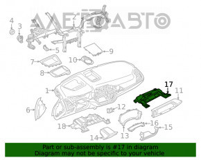 Capacul panoului frontal al spatiului pentru picioarele pasagerului BMW X3 G01 18-21 negru