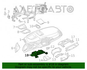 Накладка передней панели пространства ног водителя BMW X3 G01 18-21 черная