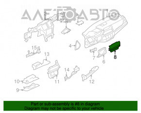 Capacul panoului frontal BMW X5 E70 07-13 negru