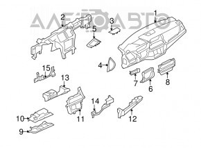 Накладка передней панели BMW X5 E70 07-13 черная